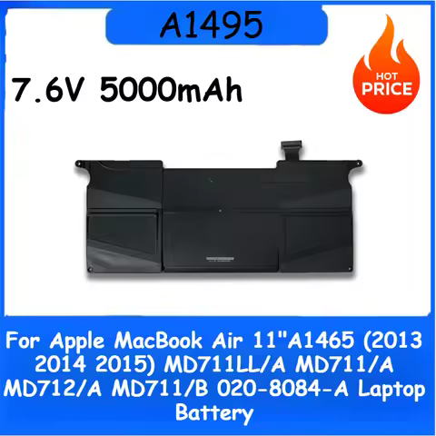 Laptop Battery A1495 7.6V 5000mAh For Apple MacBook Air 11" A1465 (2013 2014 2015) MD712/A MD711/B M