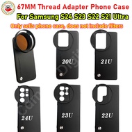 For Samsung S24 S23 Ultra 67MM Thread Interface Filter Ring Adapter Phone Case For CPL Star Filter