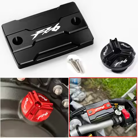 For Yamaha FZ6 FZ-6 ZF6N FZ6R FZ6S FAZER Motorcycle Front Brake Fluid Tank Cap and Engine Filler Cap