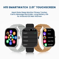 2.01'' H15 Smart Watch Bluetooth 5.4 HD IPS Touch Screen, Heart Rate Sleep Monitor Fitness Tracker, 