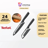 Tefal Comfort Knives 2-PCS Set With Cover (Santoku Knife 12cm + Chef Knife 15cm) | K221S2 Utensils P