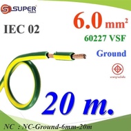 NC 20 Meter Ground Wire 6 Sq.mm Green Yellow VSF Ground-6mm-20m