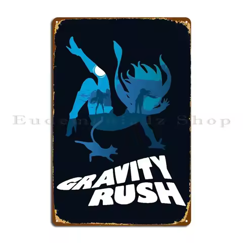 Gravity Rush Metal Sign Vintage Cinema Kitchen Wall Decor Retro Tin Sign Poster for Home Decor Wall 
