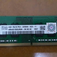 hoot sale SODIMM SK Hynix DDR4 4GB 1Rx16 PC4-3200AA-SC0-11 berkualitas