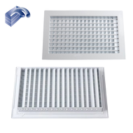 Aluminum Double Deflection Air Grille | Adjustable HVAC Vent Cover for AC Ducting & Airflow Control