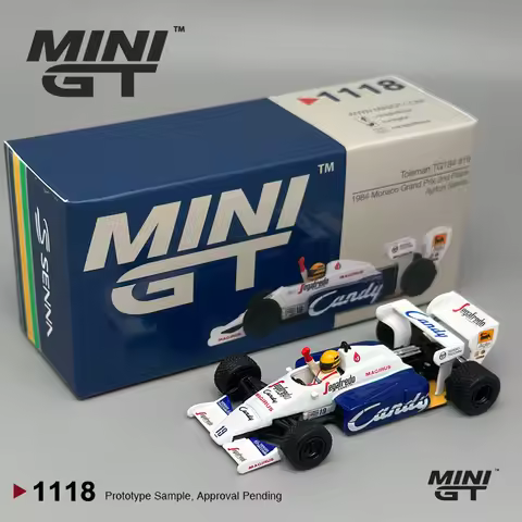 MINIGT 1:64 Toleman TG184 #19 Ayrton Senna MGT Alloy Car Model 1118