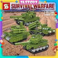 SY Sheng Yuan 1670A 1670B 1670C 1670D Survival Warfare 4IN1 T-90 Tank Vehicle Army Military Building