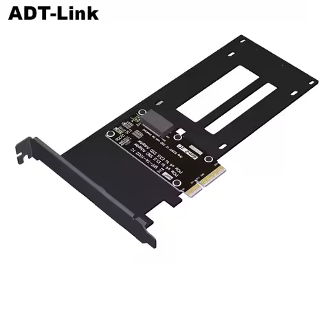 ADT-Link PCIe 5.0 x4 to U.2/U.3/E1.S/E3.S Hard Drive Adapter Card Holder Supports Gen5 R27A,R27B,R27