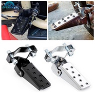 OPENMALL Universal 2Pcs Motorcycle Parts Retro Motorbike Clamp-on Steel Foldable Foot Step Pegs MTB BMX Bike Folding Pedal Footrest Footpeg A4K5
