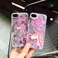 Iphone 6G 7G/8G 6P 7P/8P Unicorn Phone Case Liquid Quicksand Case Soft Cover