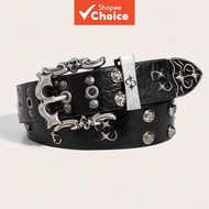 Unisex Belt Retro Bohemian Handmade Metal Carving Design Fashion Punk Rock Y2K Belts for Men Women
