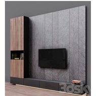 TV Cabinet 10ft with melamine marble