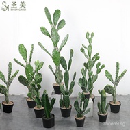 Large Artificial Cactus Tropical Fake Plant Nordic Cactus Fake Green Plant Indoor Scene Window Decor