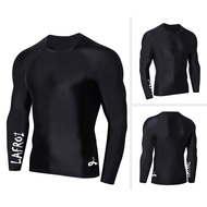 LAFROI Men's Long Sleeve Rush guard Swimsuit Fit Compression Rash Guard Sportswear Gym Clothes Fitne