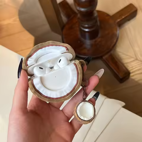 for HUAWEI FreeBuds 6i 5i 4 4e Pro3/4 SE3 SE2 FreeClip Cover Funny Cute Silicone Fuzzy Coconut Case 