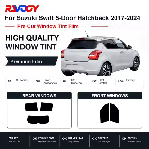Premium Pre-Cut Window Tint For Suzuki Swift 5-Door Hatchback 2017-2024 Front & Rear Windows UV Heat