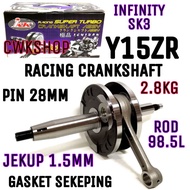 Y15ZR CRANKSHAFT JET 1.5MM/ROD 98.5L IKK（JET TIPU）SK2 CRANKSHAFT Y15