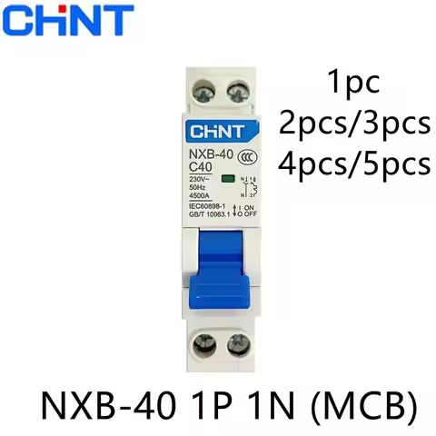 DPN 1P+N CHINT NXB-40 6A 10A 16A 20A 25A 32A 40A NXB40 Replace DZ267-32 220V Miniature Circuit Break