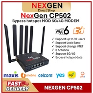 NEXGEN CP502 5G MOD MODEM ROUTER UNLIMITED BYPASS HOTSPOT MODEM SUPPORT WIFI 6