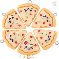 GILDAI 30Pcs, Resin 0.93 inch(23.5mm) wide Pizza Charms, Smooth and comfortable to touch 1.16 inch(2