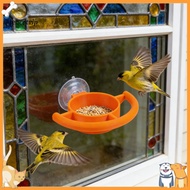Vip Window Mount Bird Feeder  Window Suction Cup Bird Feeder Clear Plastic Tray for Fruit Jelly  See