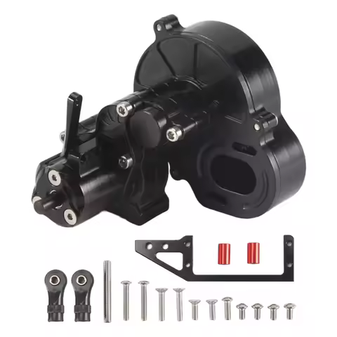 YSUN-Metal Complete Gearbox Transmission Box With Dig Gear 1 Speed For 1/10 RC Crawler Car Axial SCX