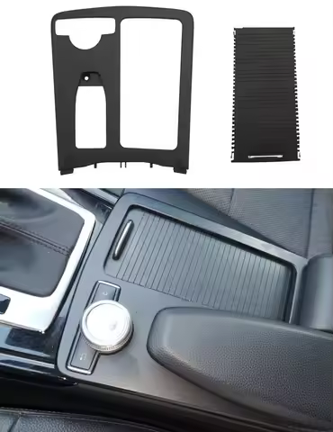 2pcs/set Central Armrest Drink Cup Holder Shutter Outer Frame Panel For Mercedes Benz W204 C C180 C2