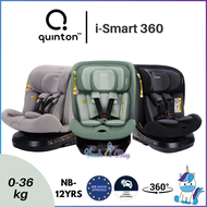 Quinton i-Smart 360 Car Seat - Magic Black / Tea Green / Magic Black from (NB-12yrs) (0-36kg) | HUSHABUY