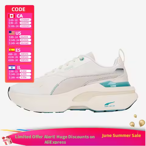PUMA Kosmo Rider Dc5 Retro Design Thick-Sole Cushioned Fabric Low-Top Lifestyle Casual Shoes Women's