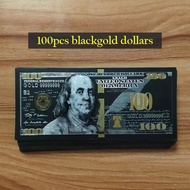 new 100pcs America 24k Gold Foil Banknotes 100 Dollars Golden USD Gold Banknotes Paper Money Banknot