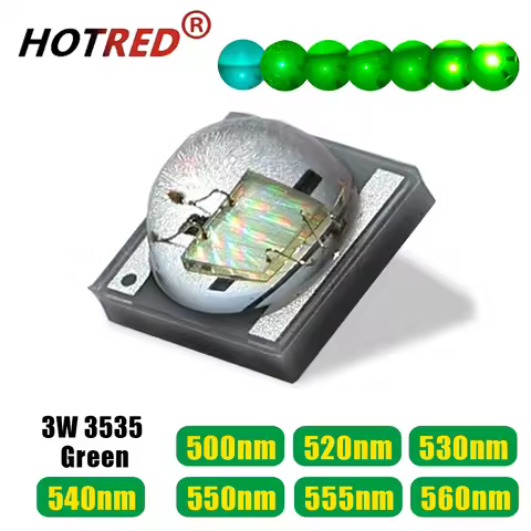 10pcs LED 3W Green Chip SMD 3535 Cyan 500-510nm 520-525nm 530-535nm 540-545nm 550-555nm Yellow green