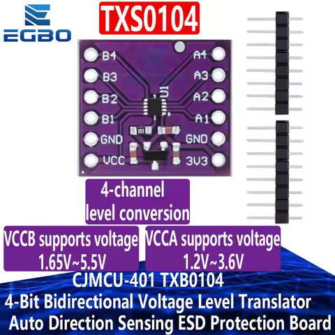 1~10PCS EGBO CJMCU-401 TXB0104 4-Bit 3.3V Bidirectional Voltage Level Translator Auto Direction Sens