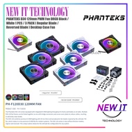 PHANTEKS D30 120mm PWM Fan DRGB Black / White 1 PCS / 3 PACK ( Regular Blade / Reversed Blade ) Desk