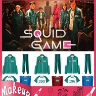 [Mk] Long-sleeve Top Korean Movie Cosplay Custom Set Calamari Game Cosplay Costume 4-piece Tracksuit