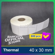 Thermal Sticker Label 40x30mm 40 x 30/ 40x30 mm/ Contents 800 Pcs (1 Slop)