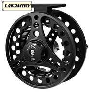 LAKAMIRY Fly Fishing Reel, Aluminum Alloy 85mm Diameter Fly Reel, Durable 2+1BB Bearings 5/6 WT Fish