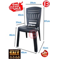 (B Boss) 1672-B Black Plastic Chair Kerusi Sandar Plasti Kerusi Dinning 958 017 side chair CENTURY 1672b 1672-b