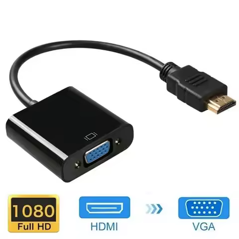 HDMI-compatible to VGA Adapter 1080P HDMI Male to VGA Female Converter Cable HDMI to VGA For Project