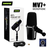 Shure MV7ไมโครโฟนสตูดิโอ,การบันทึกแบบไฮบริด XLR/USB,ไฟ RGB,เหมาะสำหรับการถ่ายทอดสด,สตูดิโอ,หนังสือเส