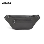 DAPPER กระเป๋าคาดอก Essential Belt Bag + สายสะพายโลโก้ สีเทาชาร์โคล