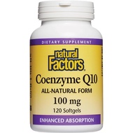 Natural Factors Coenzyme Q10 100 mg, Natural Coenzyme Q10 Supplement for Energy, Heart and Cognitive