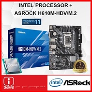 ASROCK H610M-HDV/M.2 H610 LGA1700 Motherboard + Intel 12TH /13TH GEN CORE I3 / I5 / I7 / I9 CPU COMB
