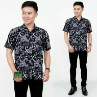 Pakaian pria Kemeja batik salju abu abu/Hem batik salju abu abu/Kemeja Abu abu/Hem pria salju abu ab