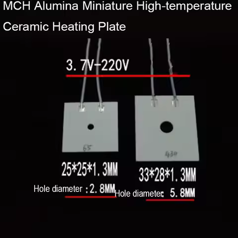 11*11MM 33*28MM 25*25MM 20*20MM Open Holes MCH High Temperature Ceramic Alumina Electric Heating Pie