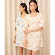 HVV Fauna Linen Floral Dress - Sunshine