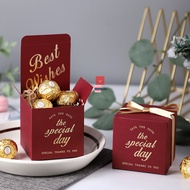 [ได้ 5 กล่อง] Buuble กล่องกระดาษ กล่องใส่ขนม กล่องกระดาษน่ารัก กล่องน่ารัก กล่องวาเลนไทน์ กล่องของขวัญ กล่องสีแดง