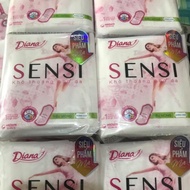 Pack of 6 thin Diana Sensi sanitary napkins with wings and without wings