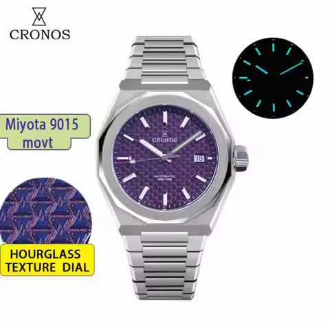 Cronos L6028M V2 Luxury Men Watch 39mm Automatic PT5000 /Miyota 9015 Wristwatches Sapphire 10ATM See