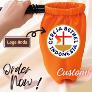 Custom Collection Offering Bag with Church Logo Image, Satin, Catholic Christian Screen Printing