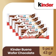 Kinder Bueno Wafer Chocolate 43gr - 5pcs